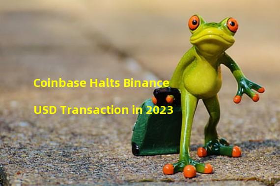 Coinbase Halts Binance USD Transaction in 2023