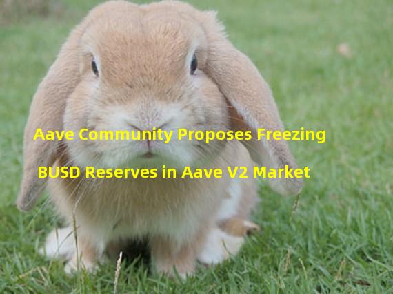 Aave Community Proposes Freezing BUSD Reserves in Aave V2 Market