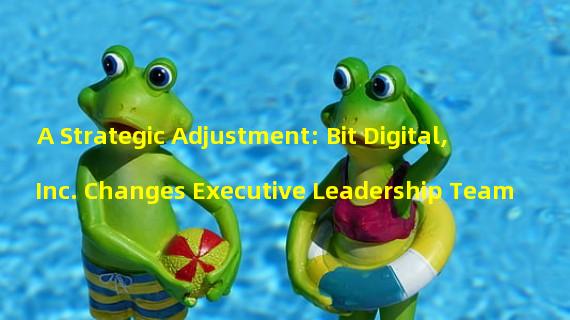 A Strategic Adjustment: Bit Digital, Inc. Changes Executive Leadership Team