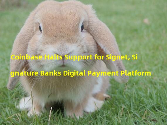 Coinbase Halts Support for Signet, Signature Banks Digital Payment Platform