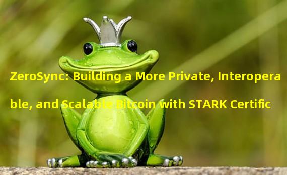 ZeroSync: Building a More Private, Interoperable, and Scalable Bitcoin with STARK Certification