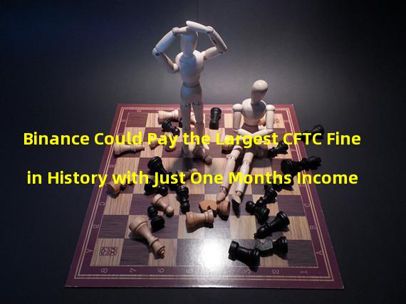 Binance Could Pay the Largest CFTC Fine in History with Just One Months Income