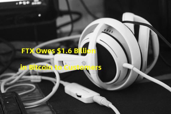 FTX Owes $1.6 Billion in Bitcoin to Customers
