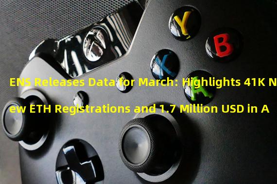 ENS Releases Data for March: Highlights 41K New ETH Registrations and 1.7 Million USD in Agreement Revenue