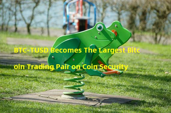 BTC-TUSD Becomes The Largest Bitcoin Trading Pair on Coin Security