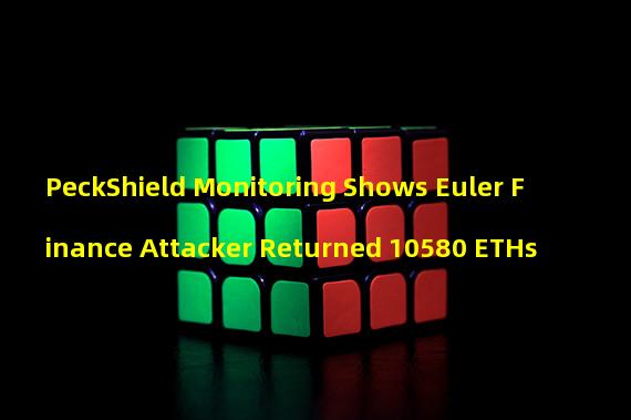 PeckShield Monitoring Shows Euler Finance Attacker Returned 10580 ETHs