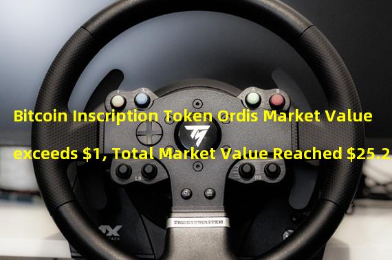 Bitcoin Inscription Token Ordis Market Value exceeds $1, Total Market Value Reached $25.2 Million