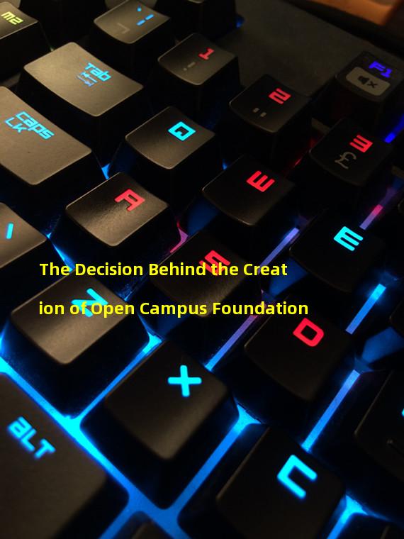 The Decision Behind the Creation of Open Campus Foundation