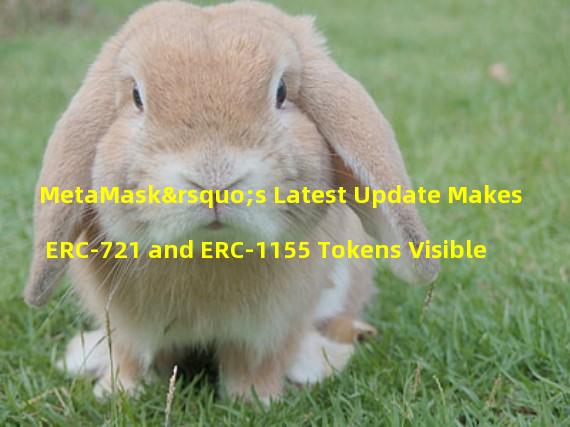 MetaMask’s Latest Update Makes ERC-721 and ERC-1155 Tokens Visible