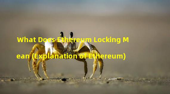 What Does Ethereum Locking Mean (Explanation of Ethereum)