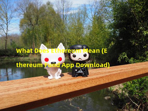 What Does Ethereum Mean (Ethereum Fund App Download)