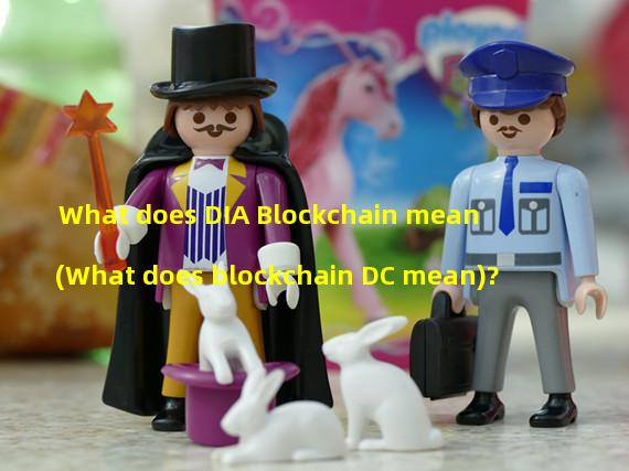 What does DIA Blockchain mean (What does blockchain DC mean)?
