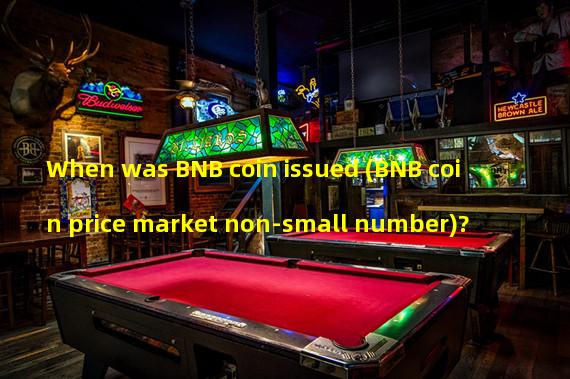When was BNB coin issued (BNB coin price market non-small number)?