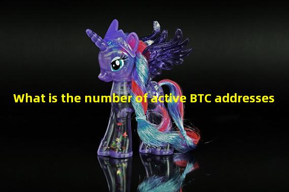 What is the number of active BTC addresses